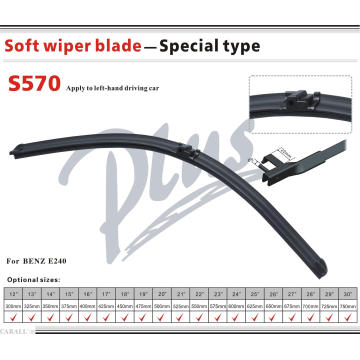 Soft Flat Wiper Blade Tipo Especial para Germeny Cars